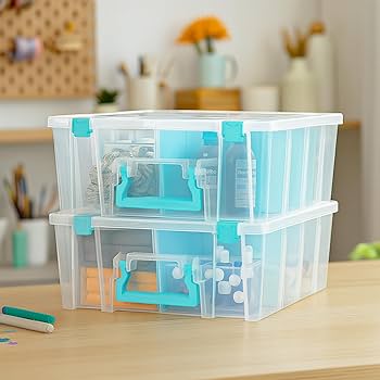 Amazon.com: ArtBin Super Satchel Double Deep Compartment Box - Art